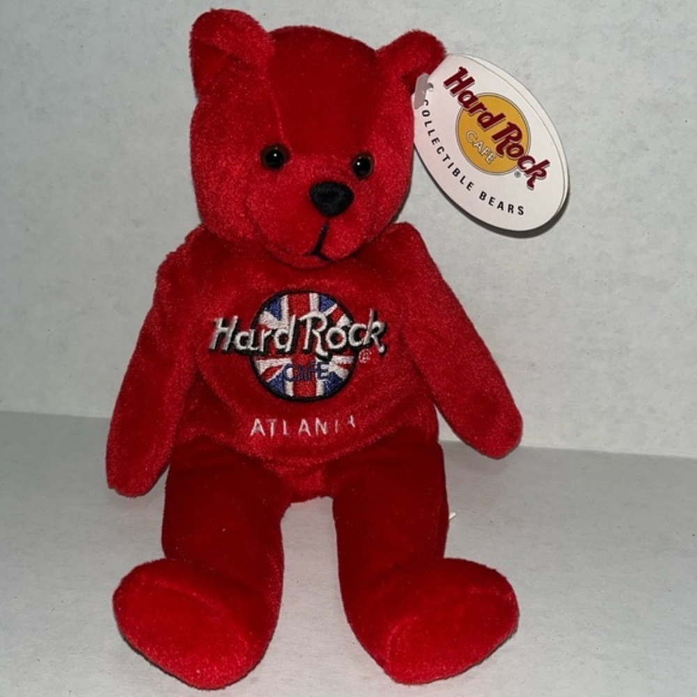 Hard Rock Collectible Bears Atlanta Rita Beara Red Beanie Plush Bear